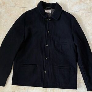 Wallace and Barnes Navy Boiled Wool Peacoat